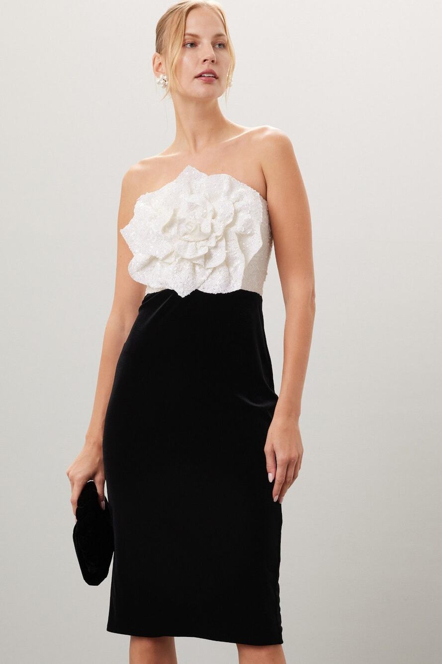 Badgley Mischka - Rose Bodice Dress - Size 2